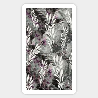 Leafy greys Sticker